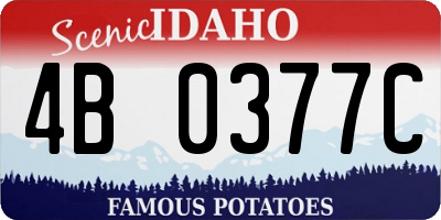 ID license plate 4B0377C