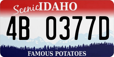 ID license plate 4B0377D
