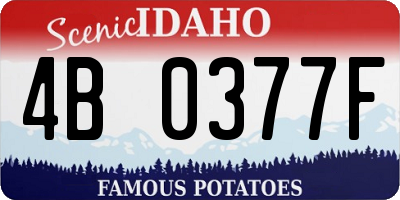 ID license plate 4B0377F
