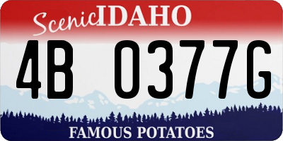 ID license plate 4B0377G
