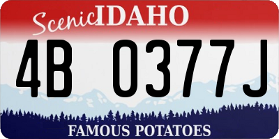 ID license plate 4B0377J