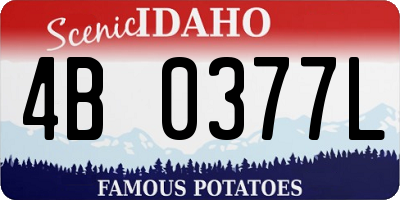 ID license plate 4B0377L