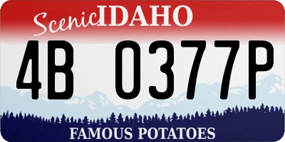 ID license plate 4B0377P