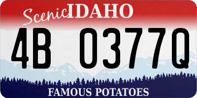 ID license plate 4B0377Q