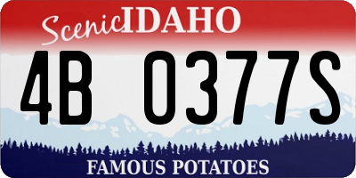 ID license plate 4B0377S