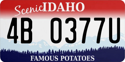 ID license plate 4B0377U
