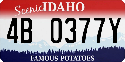ID license plate 4B0377Y