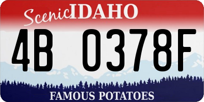 ID license plate 4B0378F