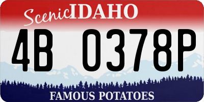 ID license plate 4B0378P