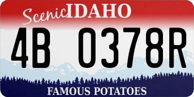 ID license plate 4B0378R