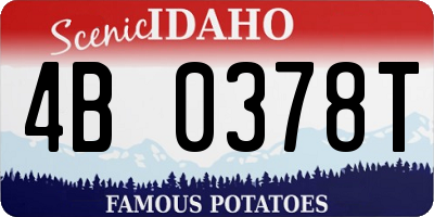 ID license plate 4B0378T