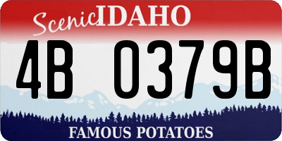 ID license plate 4B0379B
