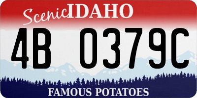ID license plate 4B0379C