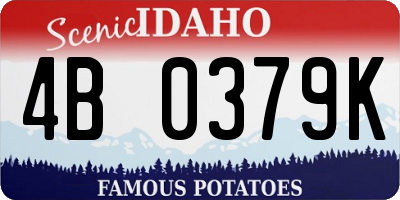 ID license plate 4B0379K