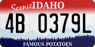 ID license plate 4B0379L