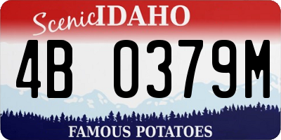 ID license plate 4B0379M