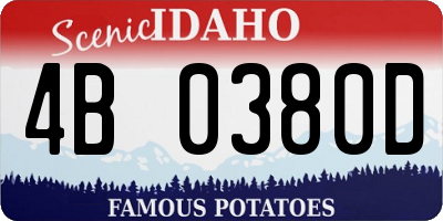 ID license plate 4B0380D