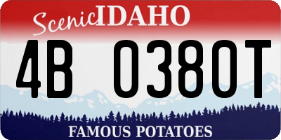ID license plate 4B0380T