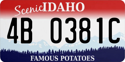 ID license plate 4B0381C