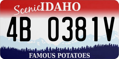 ID license plate 4B0381V