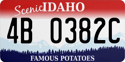 ID license plate 4B0382C