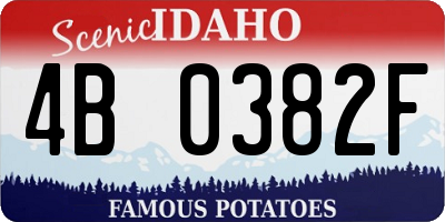 ID license plate 4B0382F