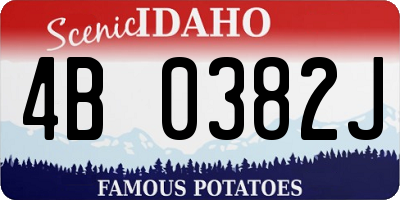 ID license plate 4B0382J