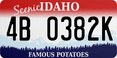 ID license plate 4B0382K