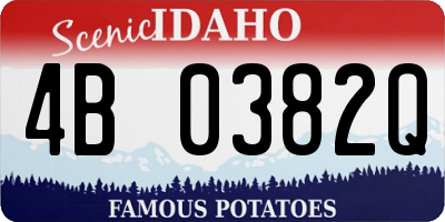 ID license plate 4B0382Q