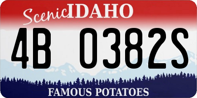 ID license plate 4B0382S