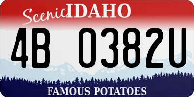ID license plate 4B0382U