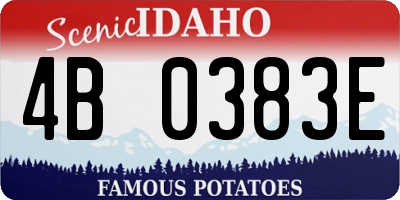 ID license plate 4B0383E