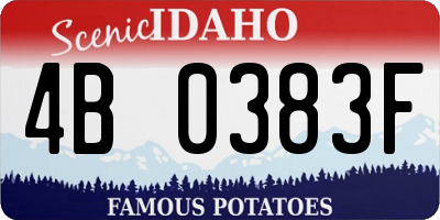 ID license plate 4B0383F