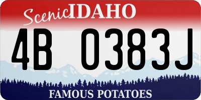 ID license plate 4B0383J