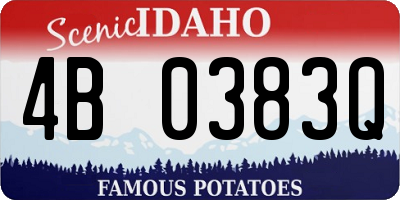ID license plate 4B0383Q