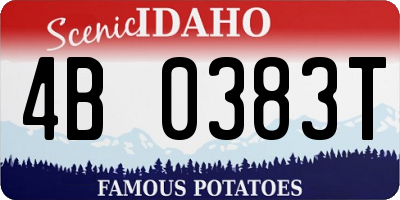 ID license plate 4B0383T