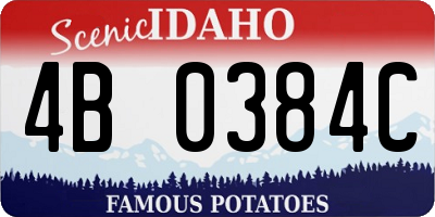 ID license plate 4B0384C