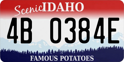 ID license plate 4B0384E