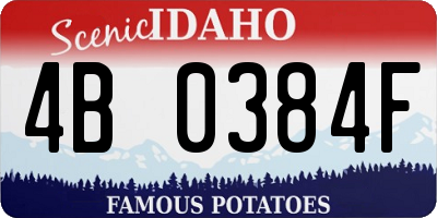 ID license plate 4B0384F