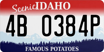 ID license plate 4B0384P