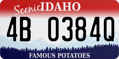 ID license plate 4B0384Q