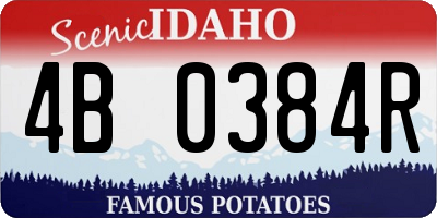 ID license plate 4B0384R
