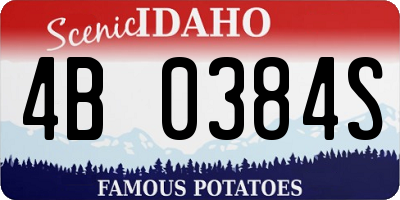 ID license plate 4B0384S