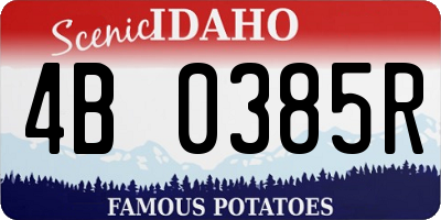 ID license plate 4B0385R