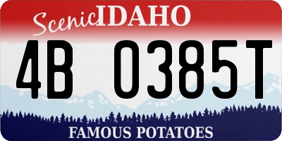 ID license plate 4B0385T