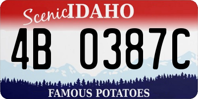 ID license plate 4B0387C