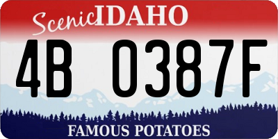 ID license plate 4B0387F