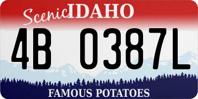 ID license plate 4B0387L