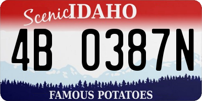 ID license plate 4B0387N