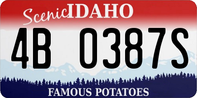 ID license plate 4B0387S
